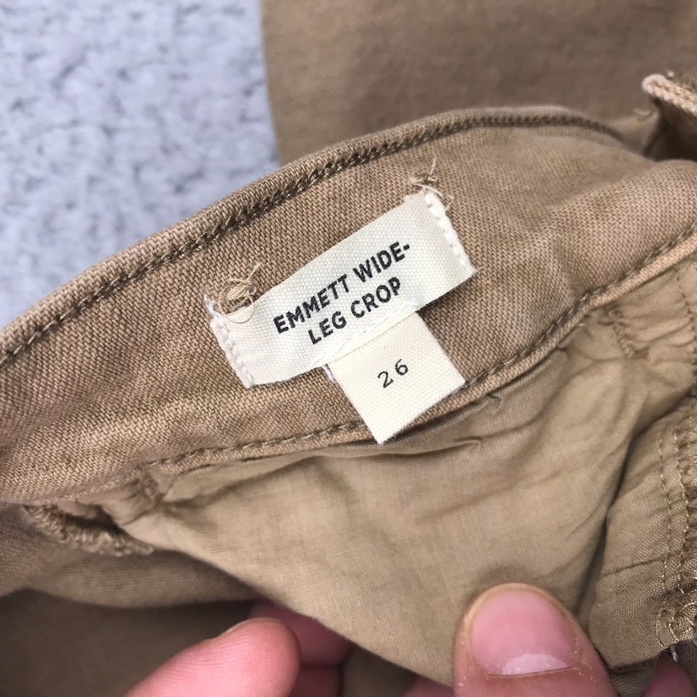 Madewell Emmett Wide Leg Jeans Womens 26‎ Brown High Waist Welt Pocket Denim - Picture 4 of 12